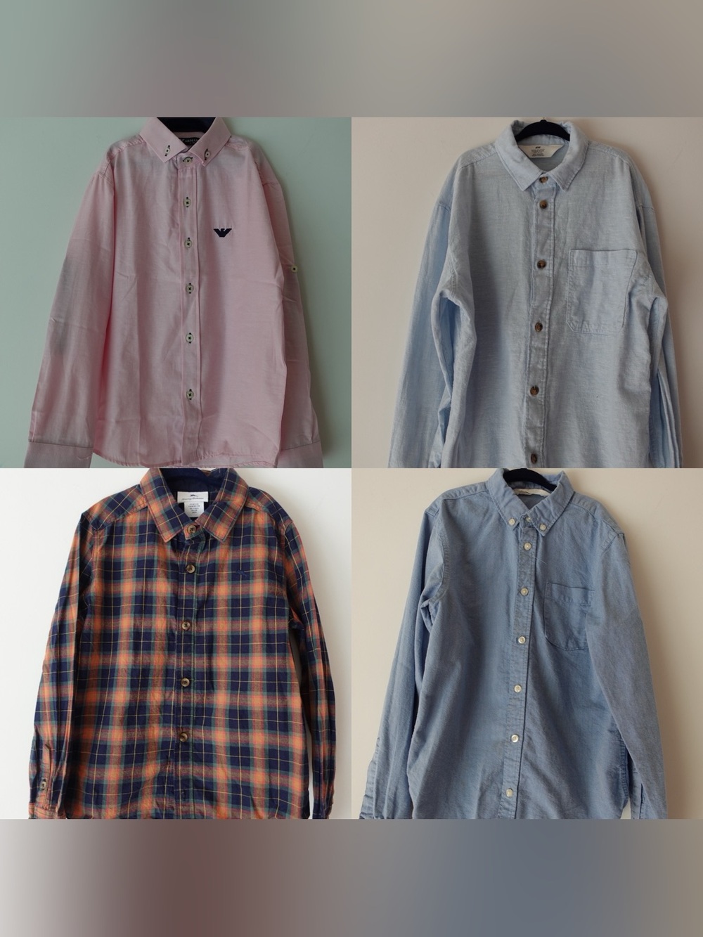 Boys Designer Button Down Shirt Bundle Sizes 6–10 Armani Tommy Bahama H&M